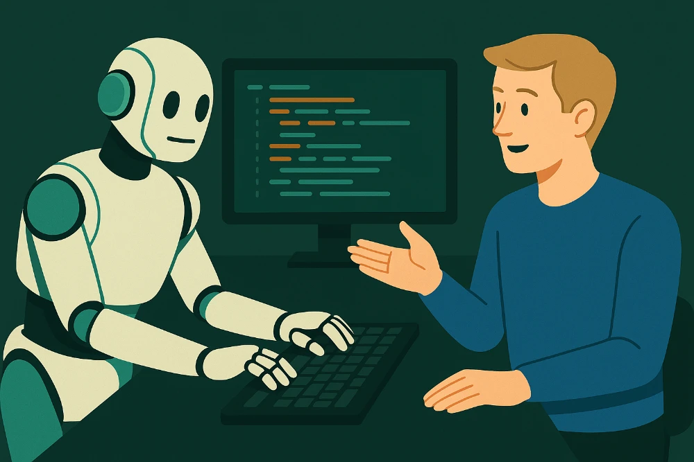 Billede til 'Vibe coding - når kodning bliver et samarbejde mellem menneske og AI'
